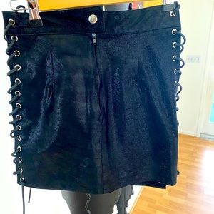 NWT LA Roxx leather mini skirt